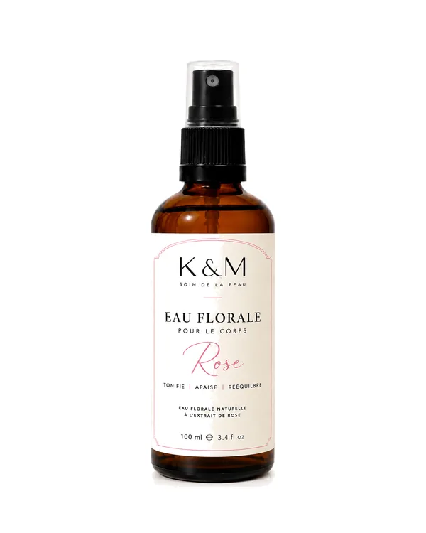 Flacon vaporisateur d’Eau Florale de Rose K&M Soin de la peau